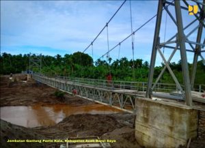 Permudah Akses Antar Desa Sejumlah Jembatan Gantung Dibangun di Aceh