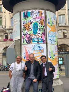 Pelukis Indonesia Unjuk Kemampuan di Tengah Kota Basel