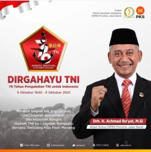 Wakil Ketua DPRD Jabar Sampaikan Ucapan HUT TNI ke-76 Lewat Postingan Instagramnya