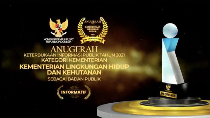 Untuk Ketiga Kalinya, KLHK Raih Anugerah KIP sebagai Badan Publik Informatif