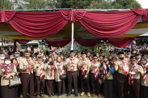 Anggota Pramuka Penggalang Ramaikan Jambore Cabang Kabupaten Bogor