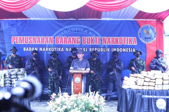 4,7 Kuintal Narkotika Dari 10 Kasus Berbeda Dimusnahkan BNN RI