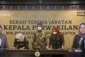 Serah Terima Jabatan Kepala BPK Perwakilan Provinsi Banten Dihadiri Polda Banten