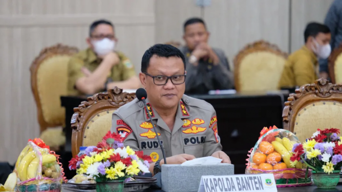 Dalam Rangka Pengendalian Inflasi Kapolda Banten Ikuti Vicon