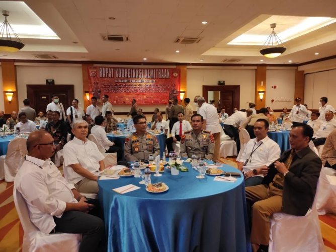 Rapat Koordinasi Kemitraan Dengan Objek Vital Nasional Digelar Ditpamovit Polda Banten