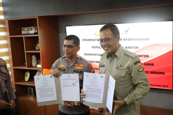 Penandatanganan Nota Kesepahaman Dengan Pemerintah Daerah Provinsi Banten dan BPOM Digelar Polda Banten
