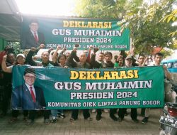 Ojol Lintas Parung Deklarasi Dukung Muhaimin Iskandar Maju Jadi Capres RI 2024