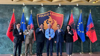 BAHAS KERJA SAMA PENANGGULANGAN NARKOTIKA, KEPALA BNN RI TEMUI DIREKTUR JENDERAL KEPOLISIAN REPUBLIK ALBANIA