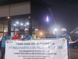 Penambahan Daya PT Multikarya Asia Pasifik Raya Hingga 1.210 kVA Berhasil Dilaksanakan PLN UP3 Gunung Putri